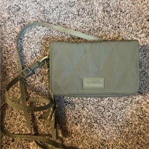 Vera Bradley Quilted Olive Crossbody Bag